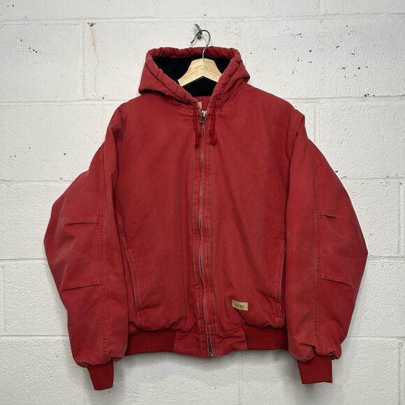 Vintage 90’s Berne Hooded Canvas Jacket “Red
